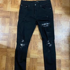 Amiri Bandana Bedazzled Jeans